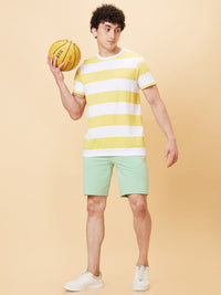 Being Human Striped Pure Cotton Round Neck Casual T-shirt