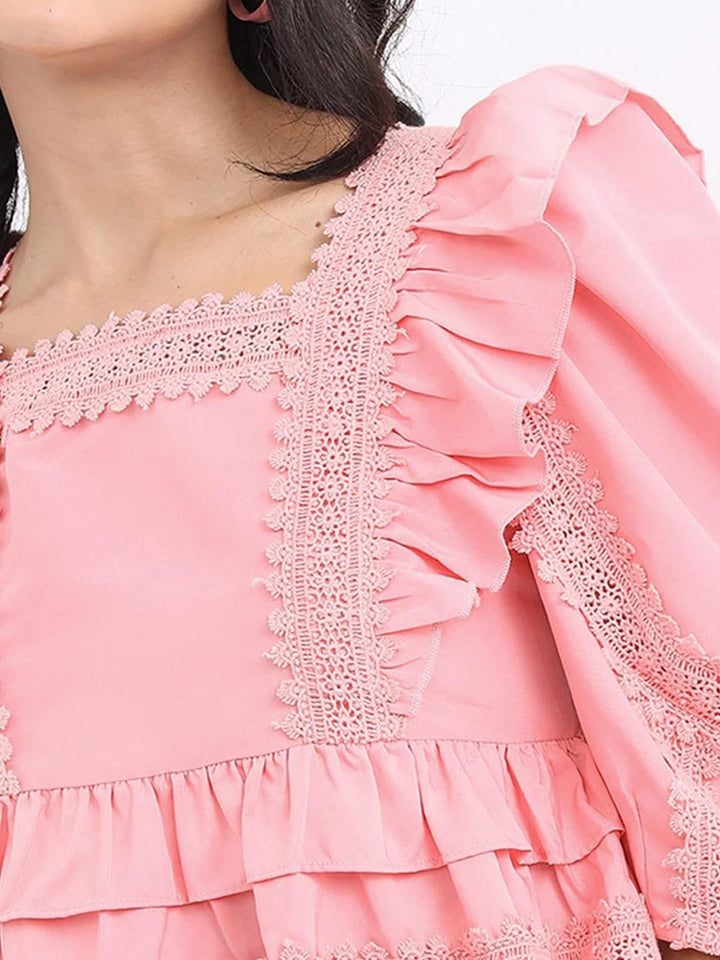 Tokyo Talkies Lace Blouson Top