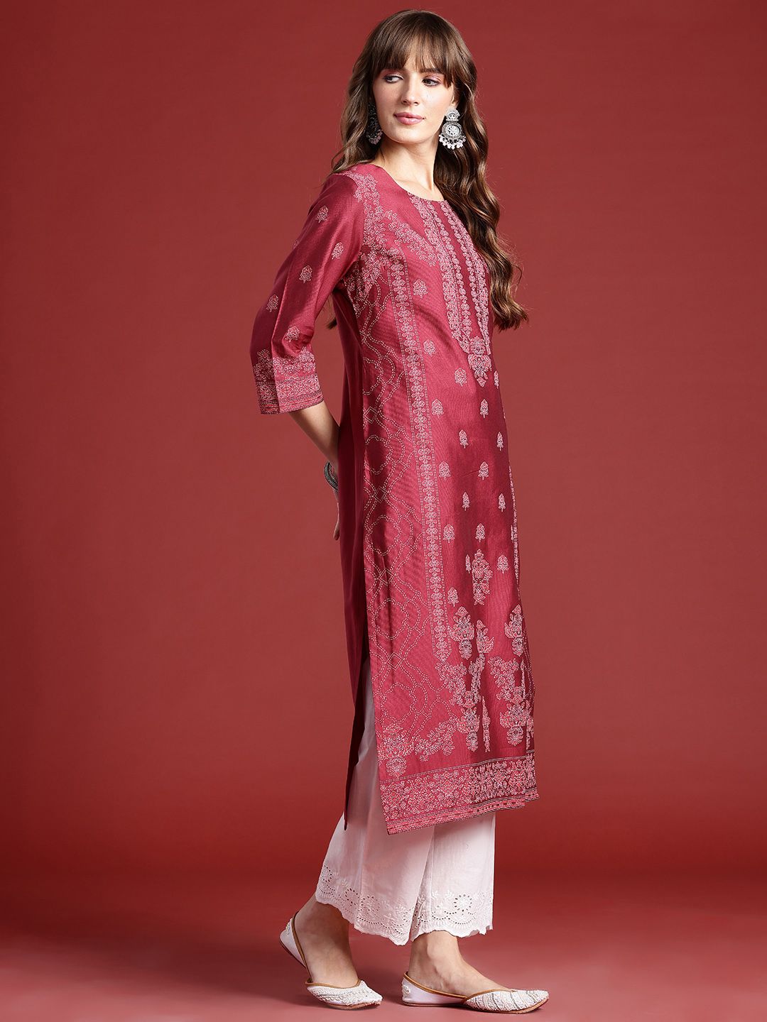 Anouk Ethnic Motifs Printed Straight Kurta