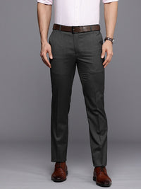 Raymond Men Textured Slim Fit Formal Trousers