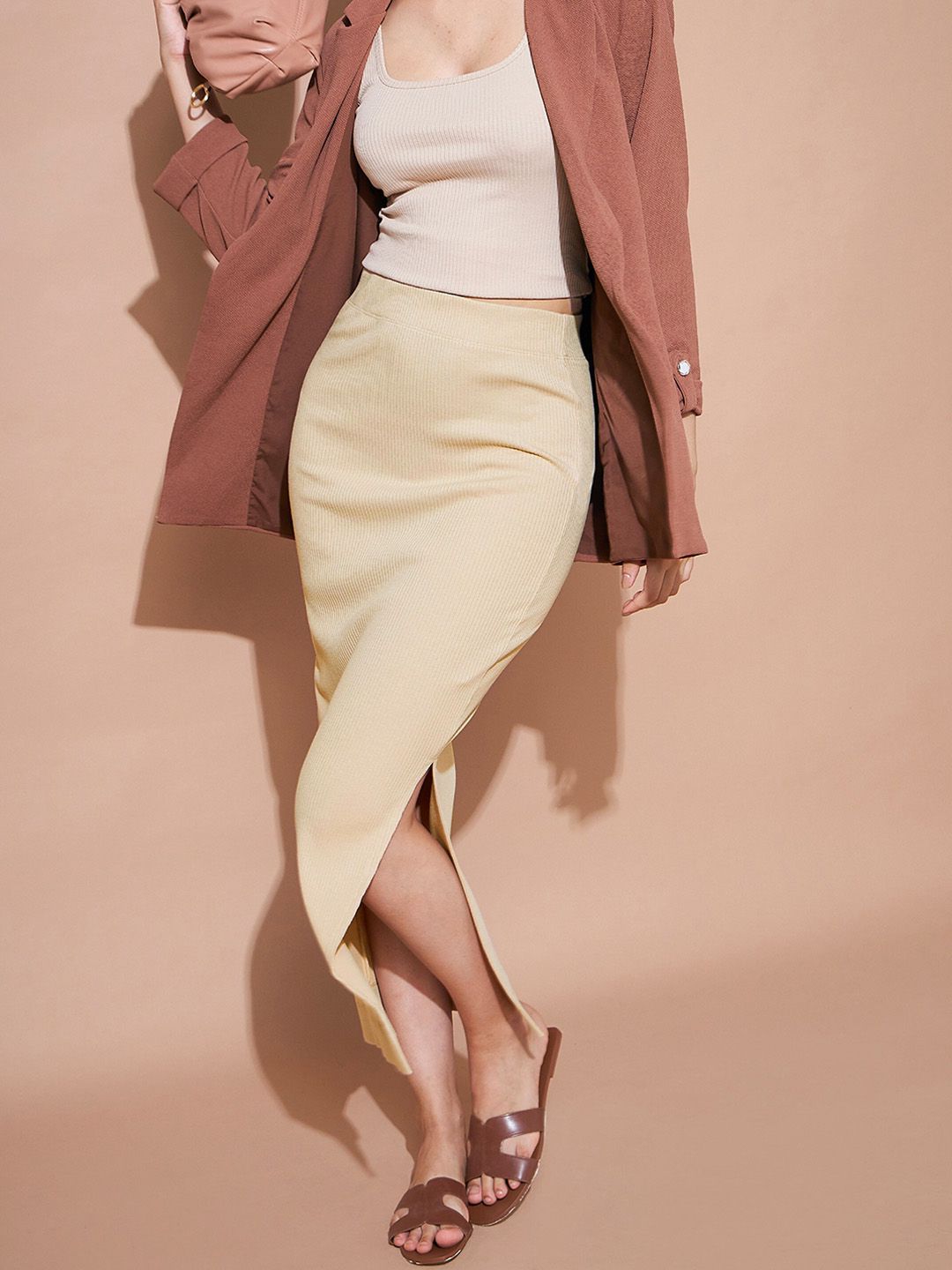 SASSAFRAS BASICS Pencil Midi Skirt