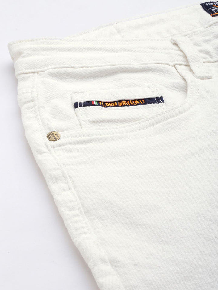 The Indian Garage Co Men Carrot Fit Light Fade Stretchable Jeans