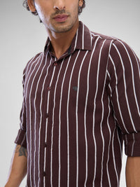 SPYKAR Men Striped Spread Collar Slim Fit Casual Shirt