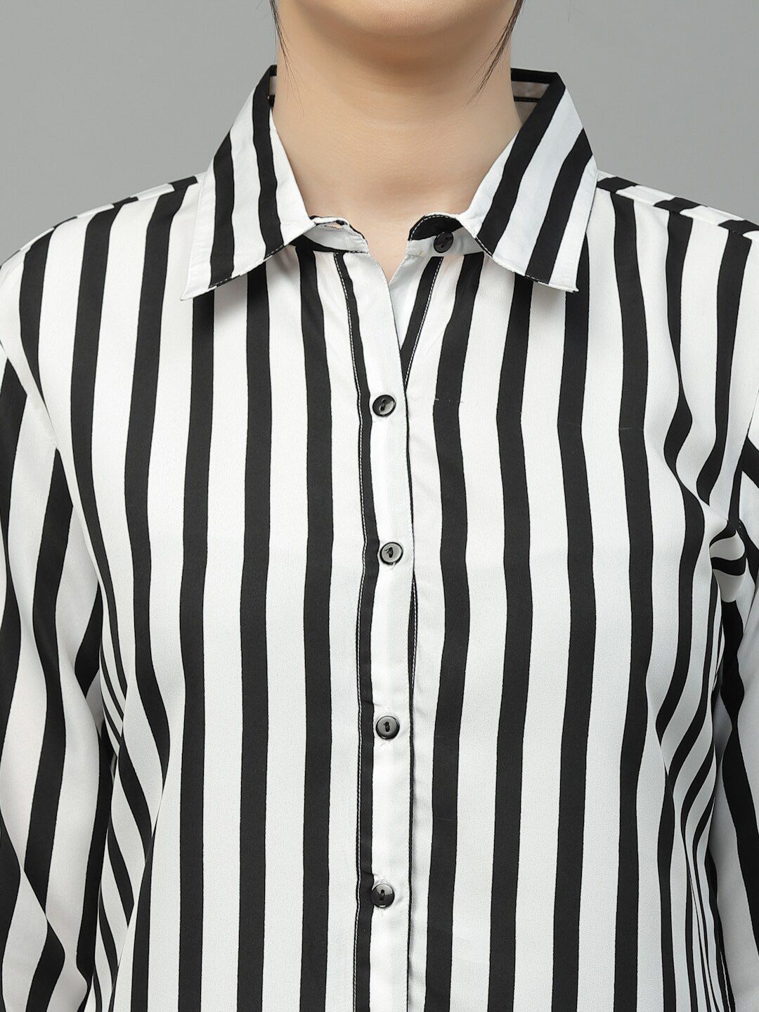 Style Quotient Smart Opaque Striped Semi Formal Shirt