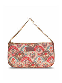 ZOUK Floral Printed Structured Baguette Bag Handbags