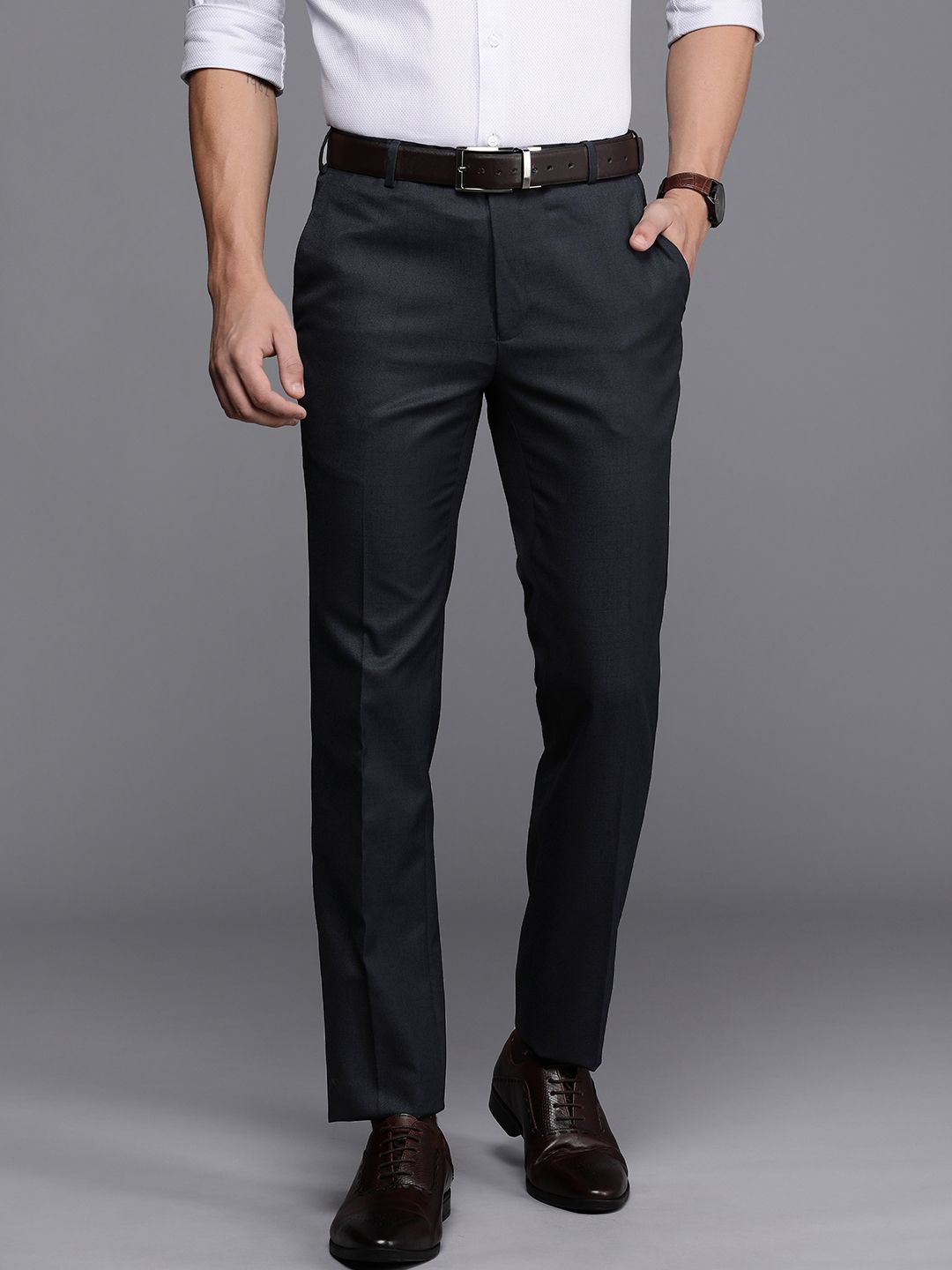 Raymond Men Slim Fit Formal Trousers