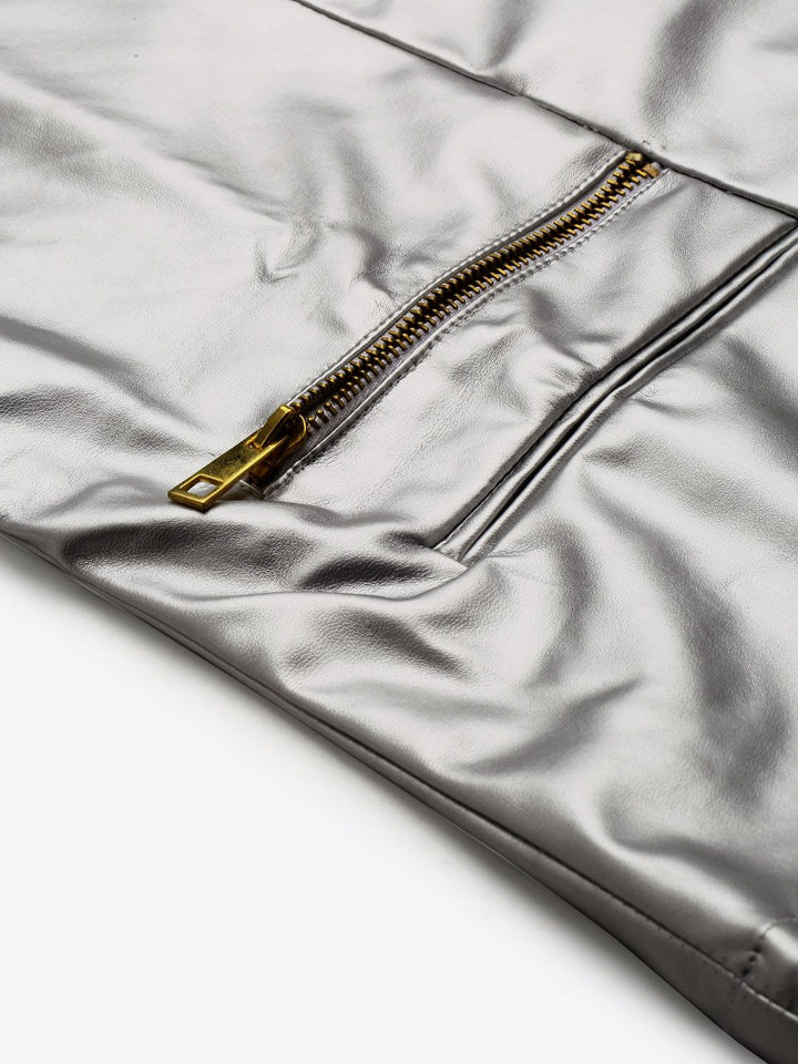 SASSAFRAS Women Silver-Toned Tailored Jacket