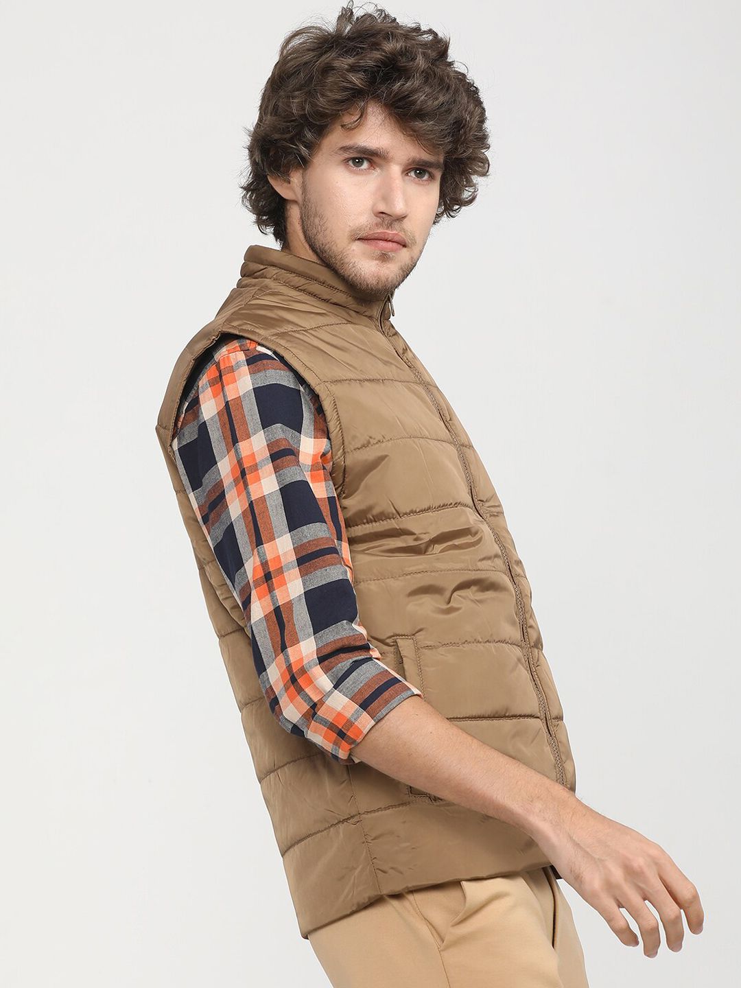 HIGHLANDER Men Brown Padded Jacket