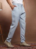 Campus Sutra Men Checked Comfort Regular Trousers