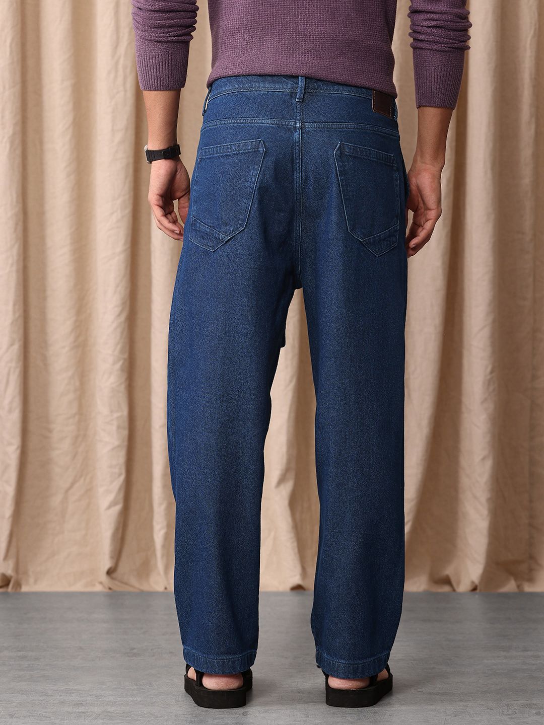 Mr Bowerbird Men Pure Cotton Oversized Jeans