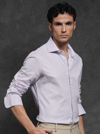 RARE RABBIT Men Comb-1 Slim Fit Textured Cotton Shirt