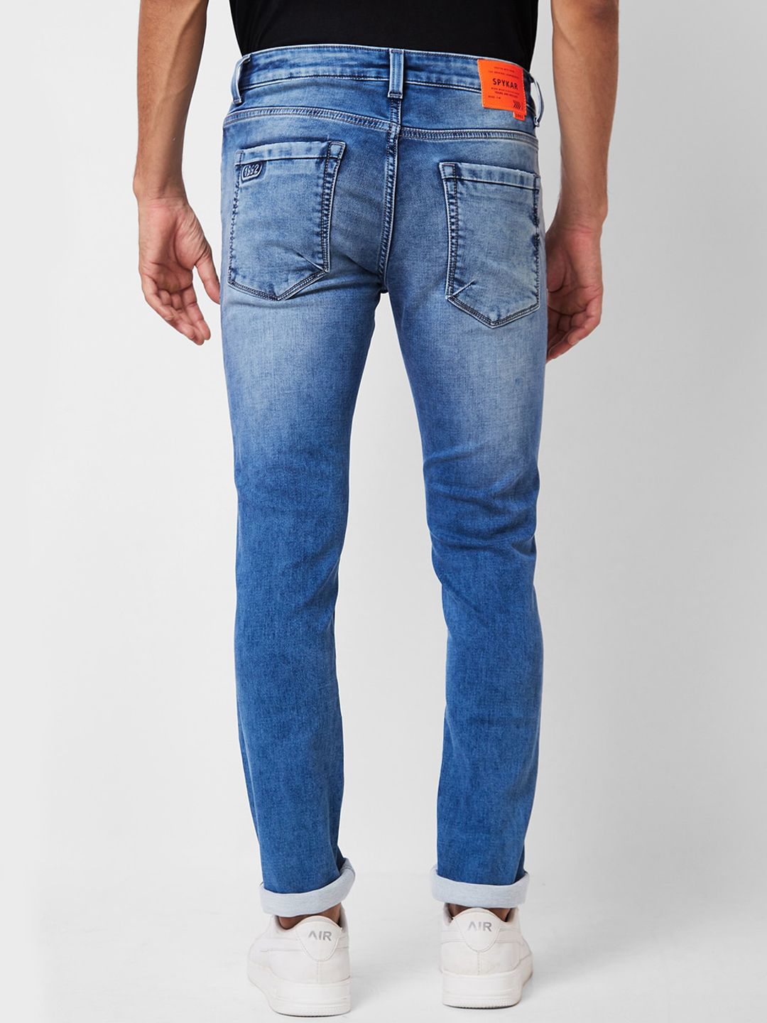 SPYKAR Men Skinny Fit Low-Rise Clean Look Heavy Fade Cotton Jeans