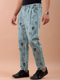 The Indian Garage Co Abstract Printed Cotton Loose Fit Trouser