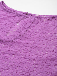 all about you Floral Puff Sleeve Lace Top