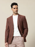 Mr.Bowerbird Self Design Tailored Fit Casual Blazer