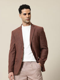 Mr.Bowerbird Self Design Tailored Fit Casual Blazer
