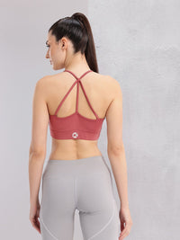 HRX by Hrithik Roshan Styled Back Lightly Padded Rapid-Dry Yoga Bra