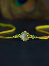 Voylla Vibrant Peacock Mor Pankh Benang Manik Rakhi