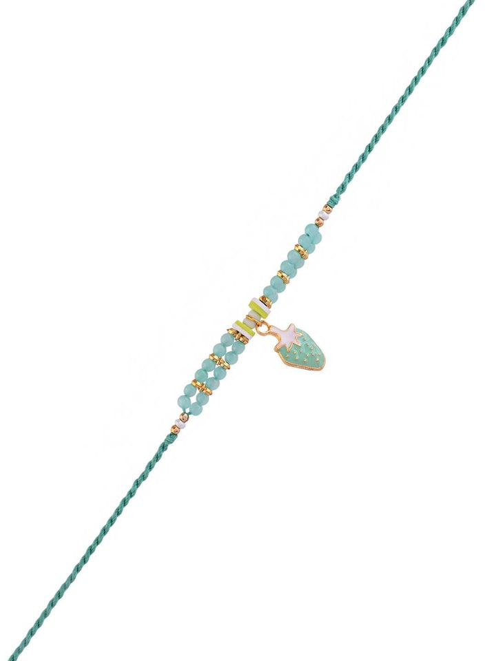 Voylla Turquoise Beads Kid's Fruit Motif Rakhi