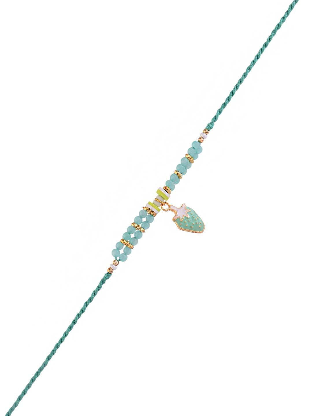 Voylla Turquoise Beads Kid's Fruit Motif Rakhi