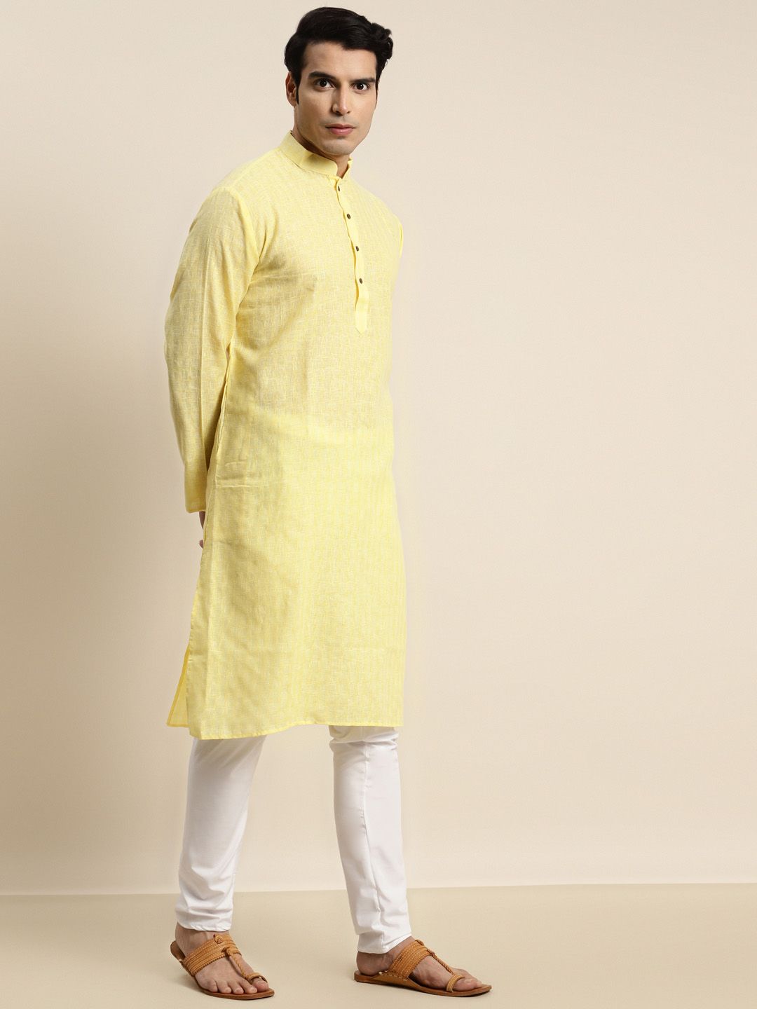 SOJANYA Kurta Linen Kapas Pejal Lelaki