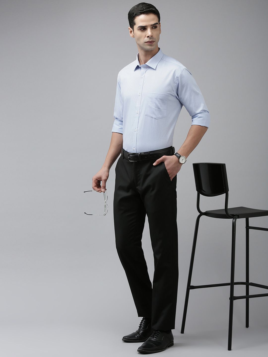 Park Avenue Slim Fit Opaque Striped Pure Cotton Formal Shirt