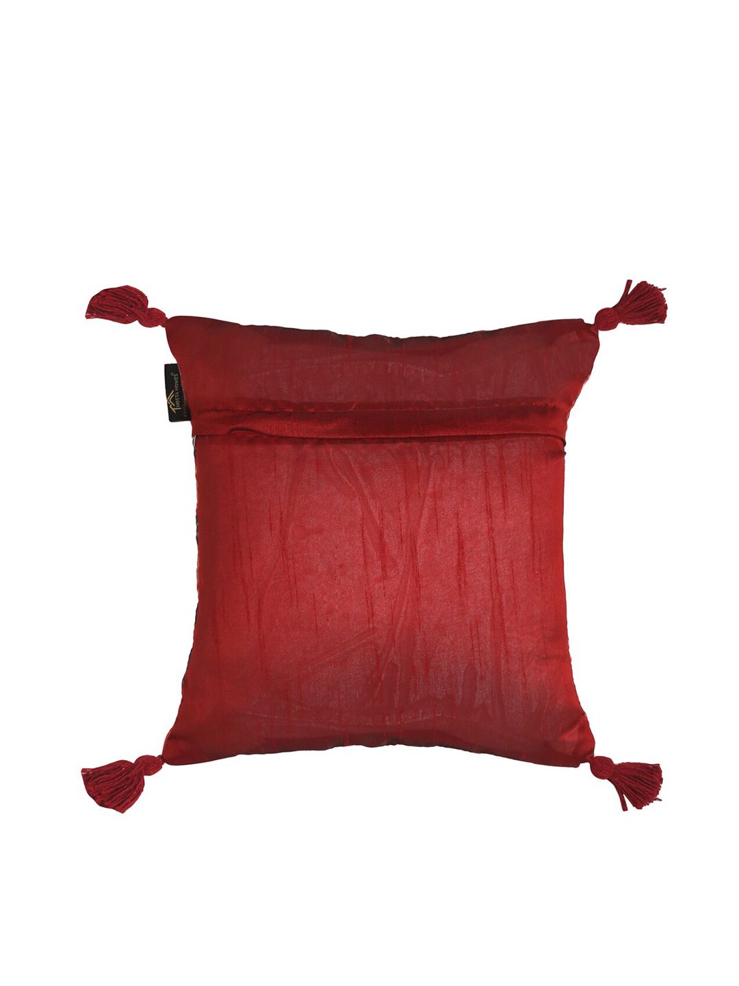 HOSTA HOMES Red & Blue Set of 5 Ethnic Motifs Velvet Square Cushion Covers