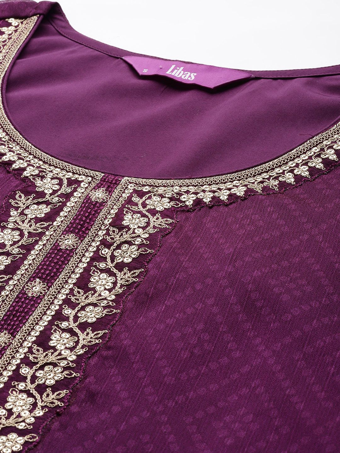 Libas Floral Printed Kurta with Trousers & With Dupatta