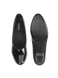 Metro Women Black Block Pumps