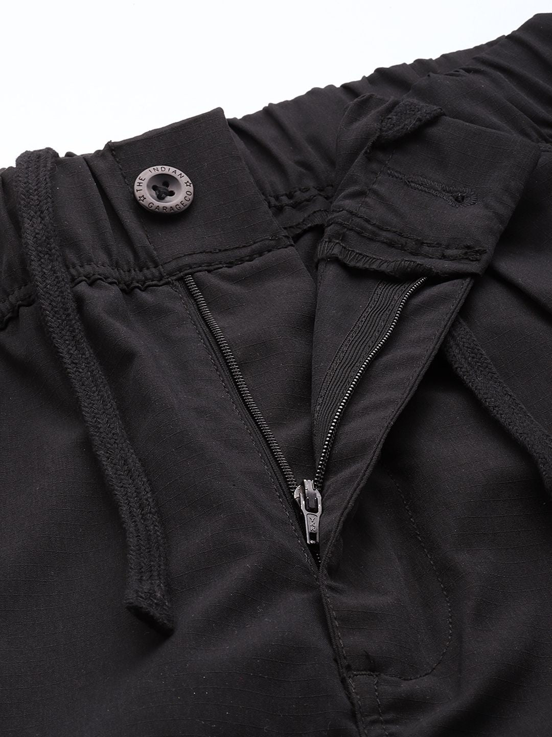 The Indian Garage Co Men Loose Fit Pleated Cargos Trousers