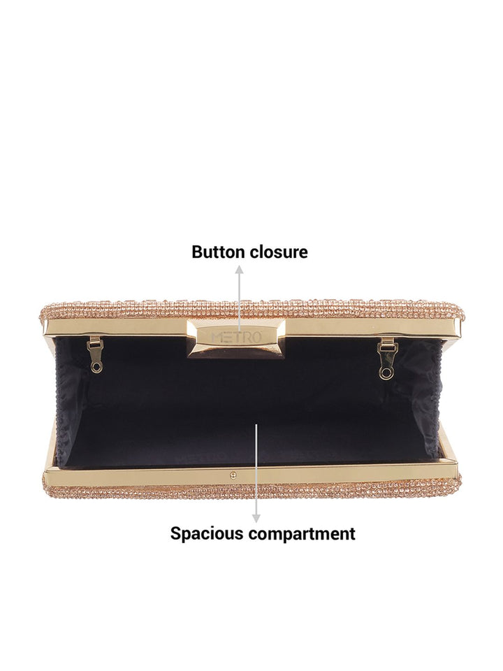 Metro Textured Embellished Purse Clutch