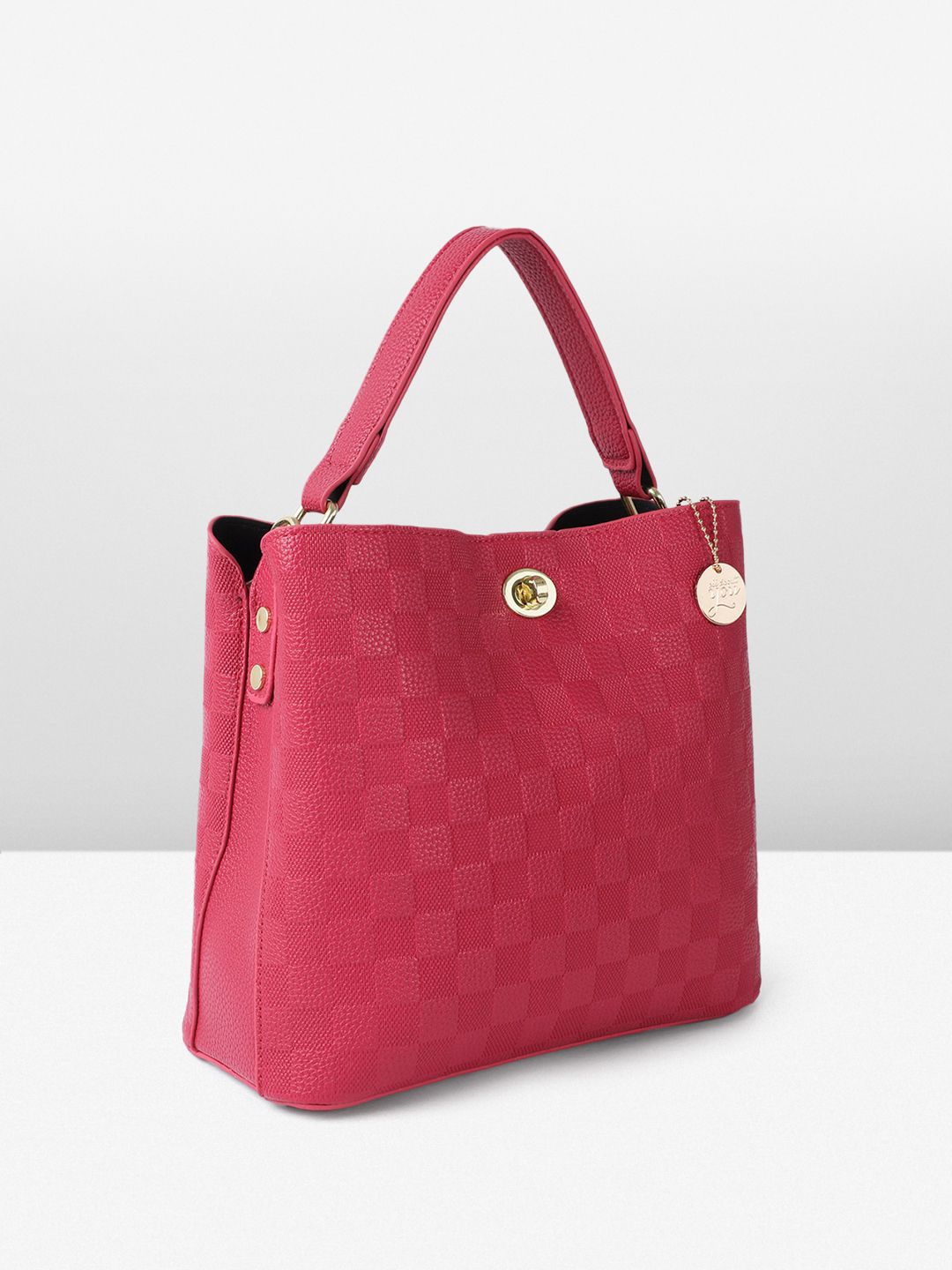all about you Geometric Textured Structured Handheld Bag