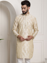 SOJANYA Motif Etnik Rekaan Tenunan Benang Kerja Kurta Lurus