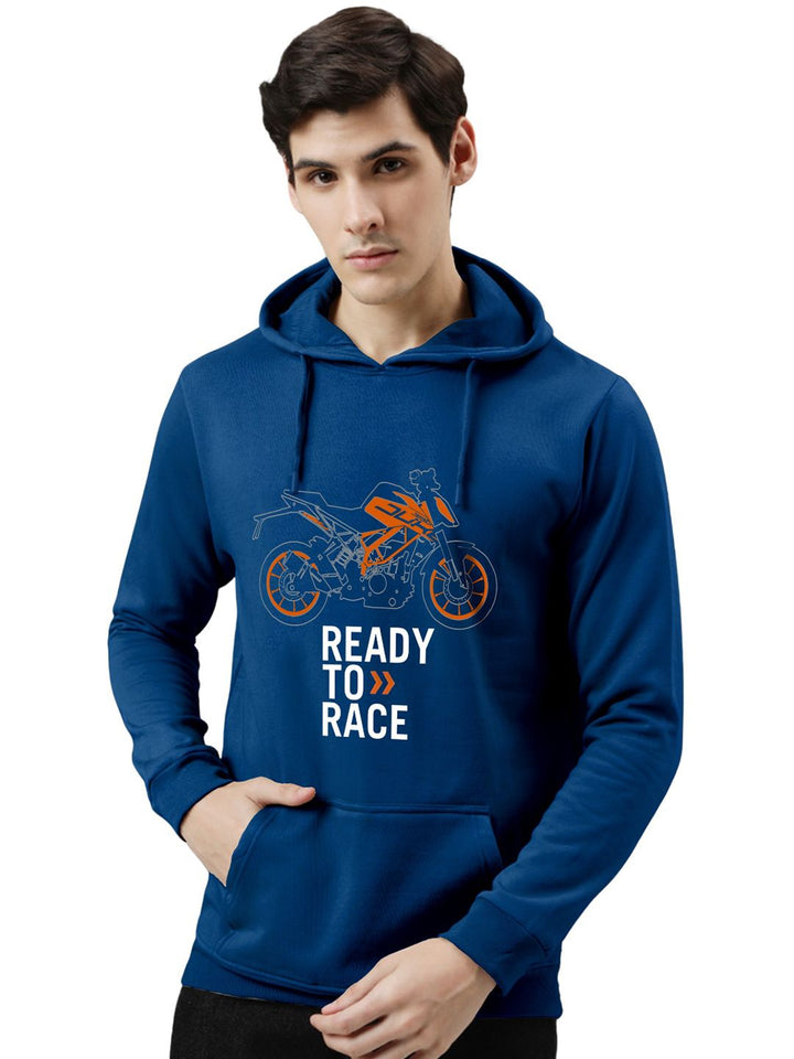 ADRO Lelaki Cotton Graphic Printed Sweatshirt Hooded