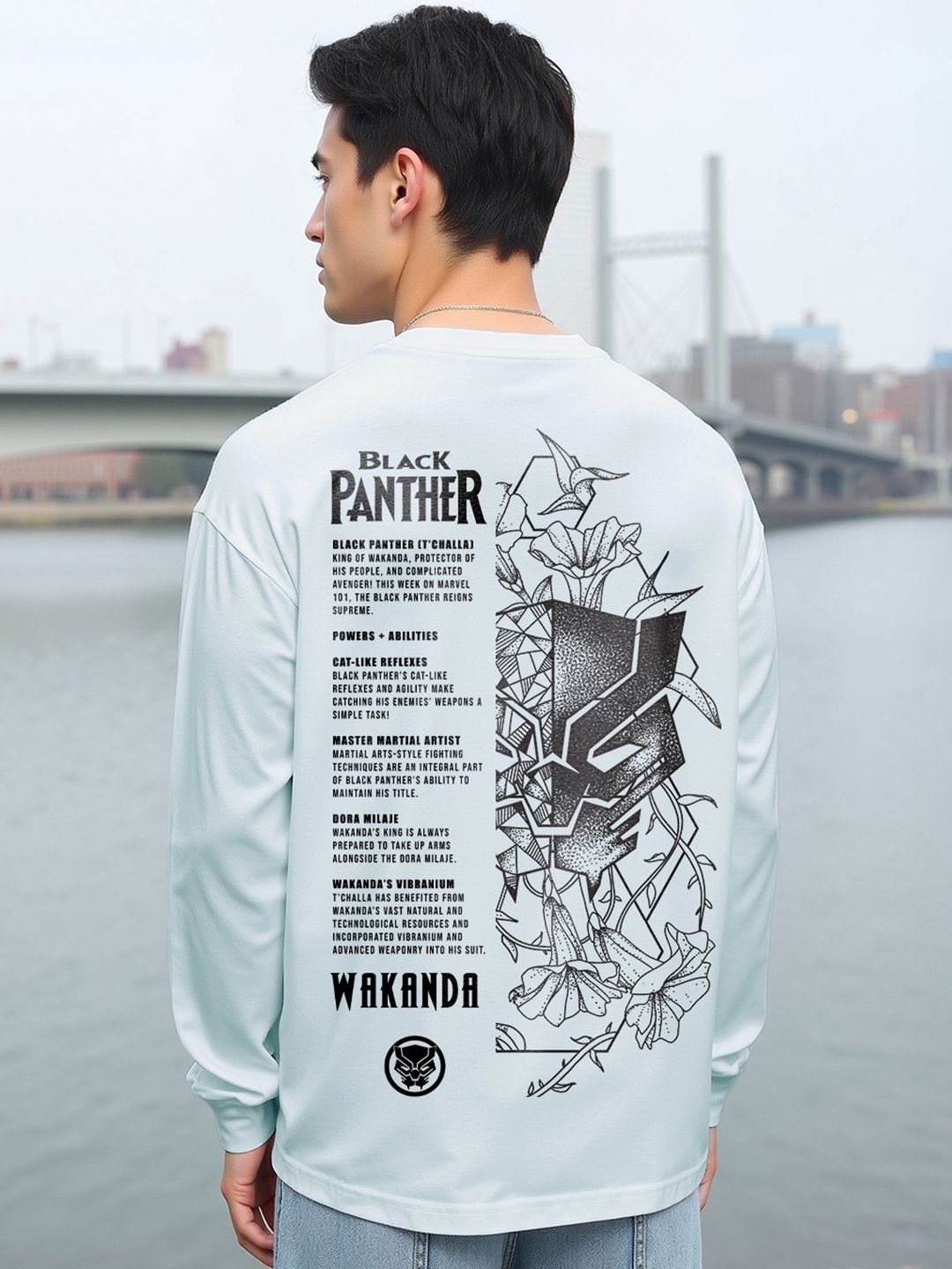 Bewakoof Men Graphic Printed Round Neck Pure Cotton Oversized T-Shirt