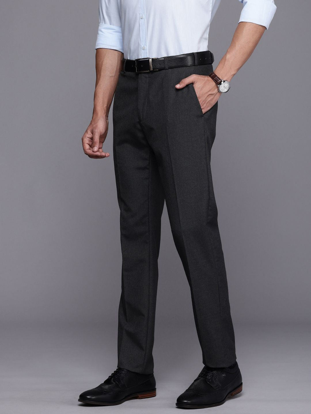 Raymond Men Slim Fit Formal Trousers