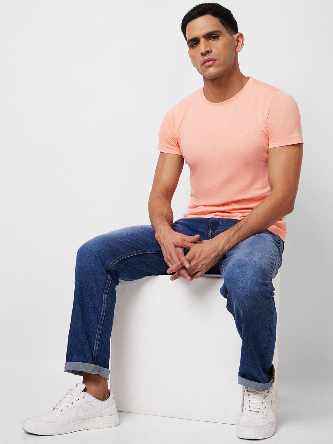 SPYKAR Men Relaxed Fit Heavy Fade Clean Look Cotton Jeans