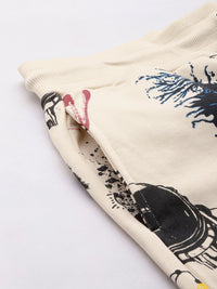 Being Human Men Graphic Printed Mid Rise Joggers