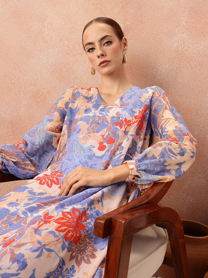 all about you Women Floral Printed Kurta