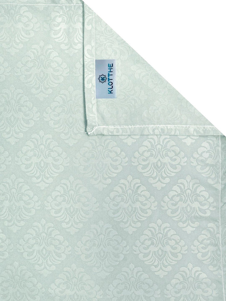 KLOTTHE Green Floral Printed 300 TC Single Bedsheets With 1 Pillow Covers
