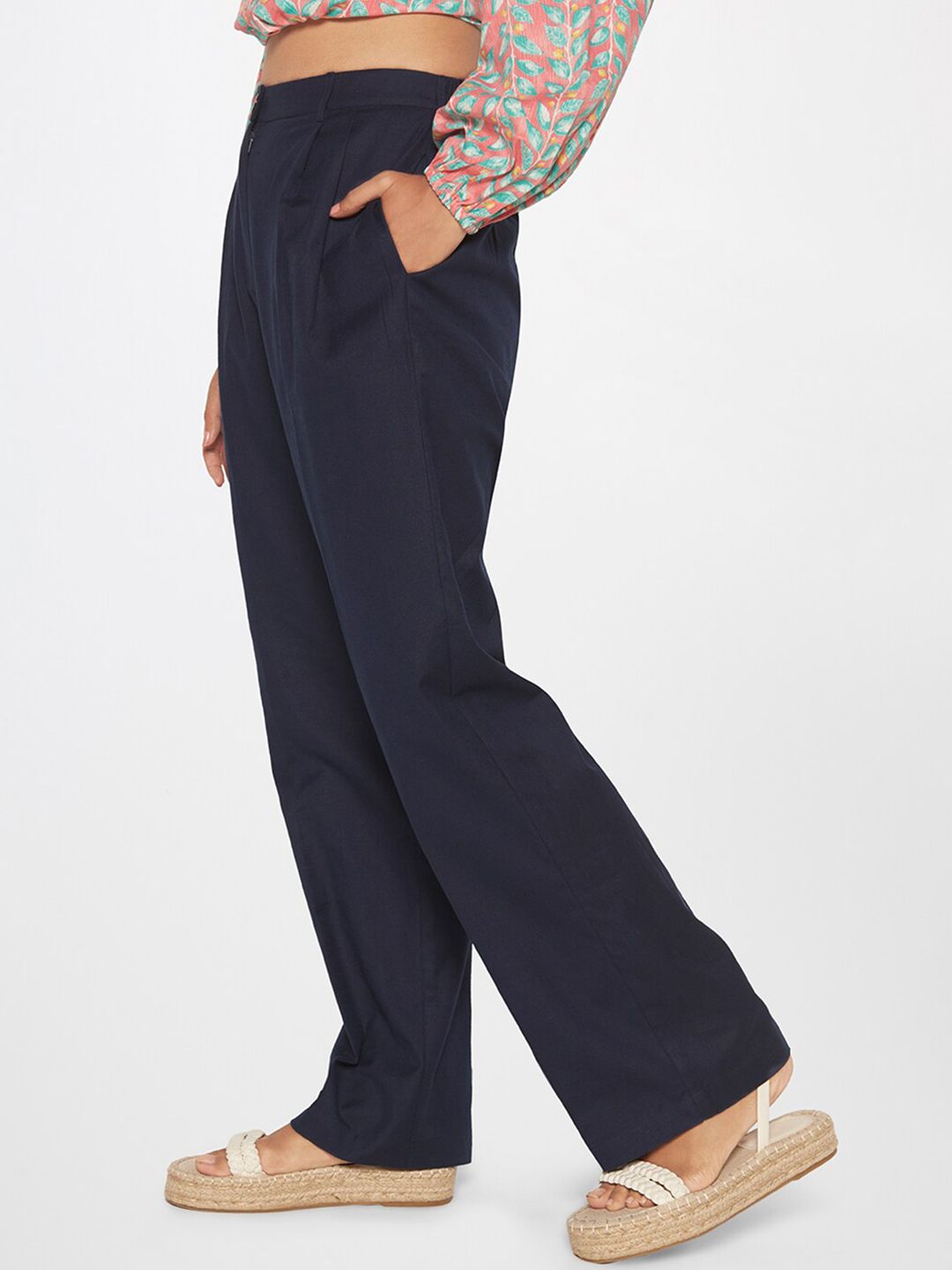 Global Desi Women Straight Fit Trousers