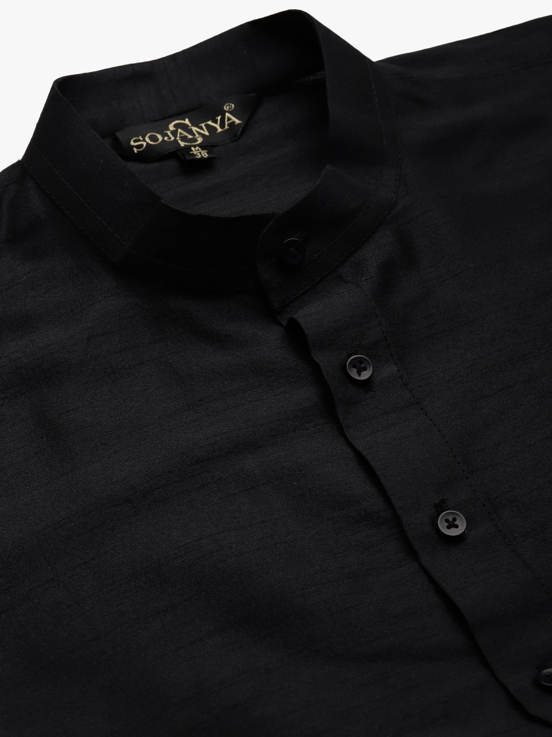 SOJANYA Kurta Hitam & Putih Lelaki dengan Churidar