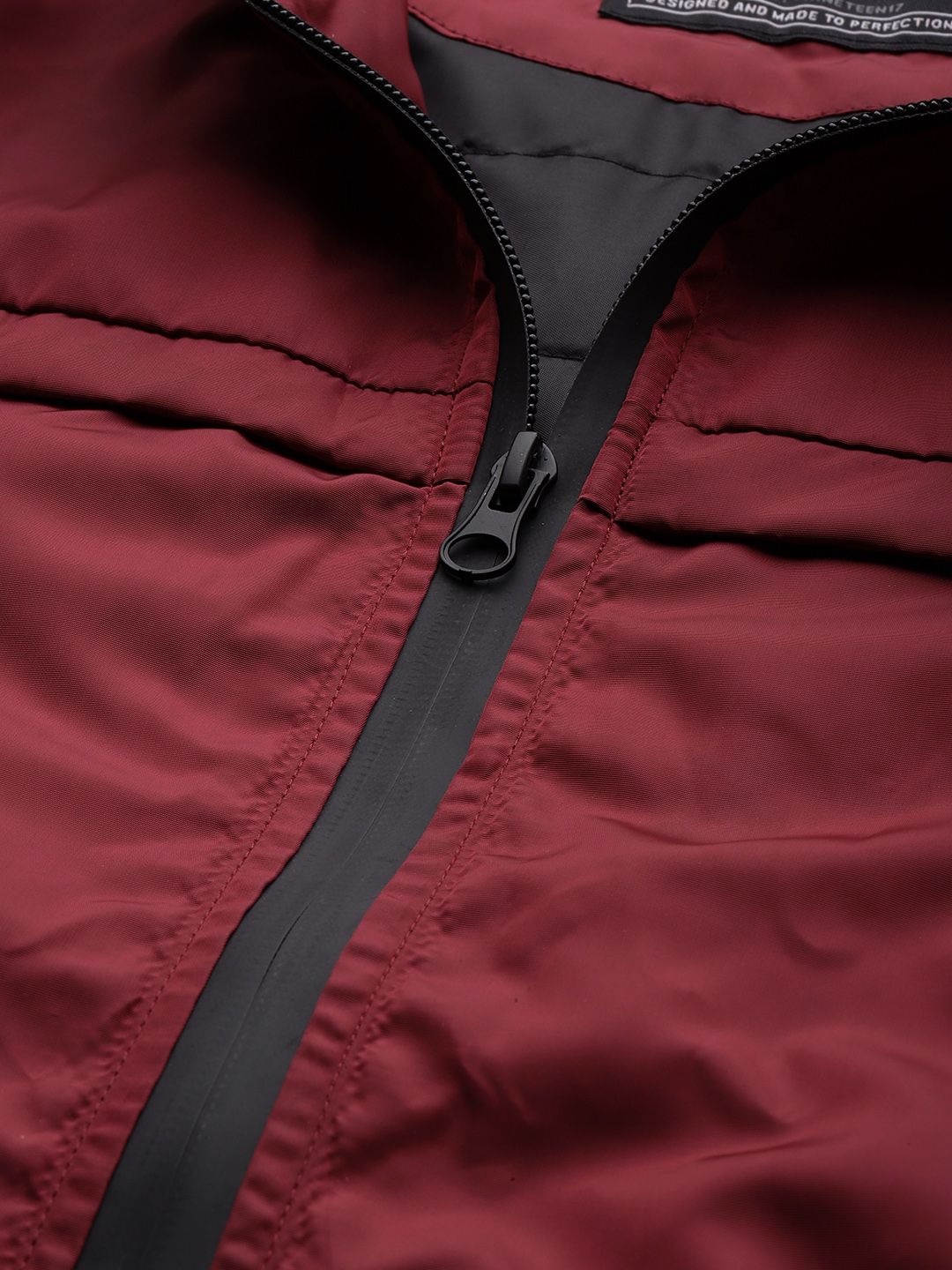 The Indian Garage Co Men Maroon Solid Tailored Jacket
