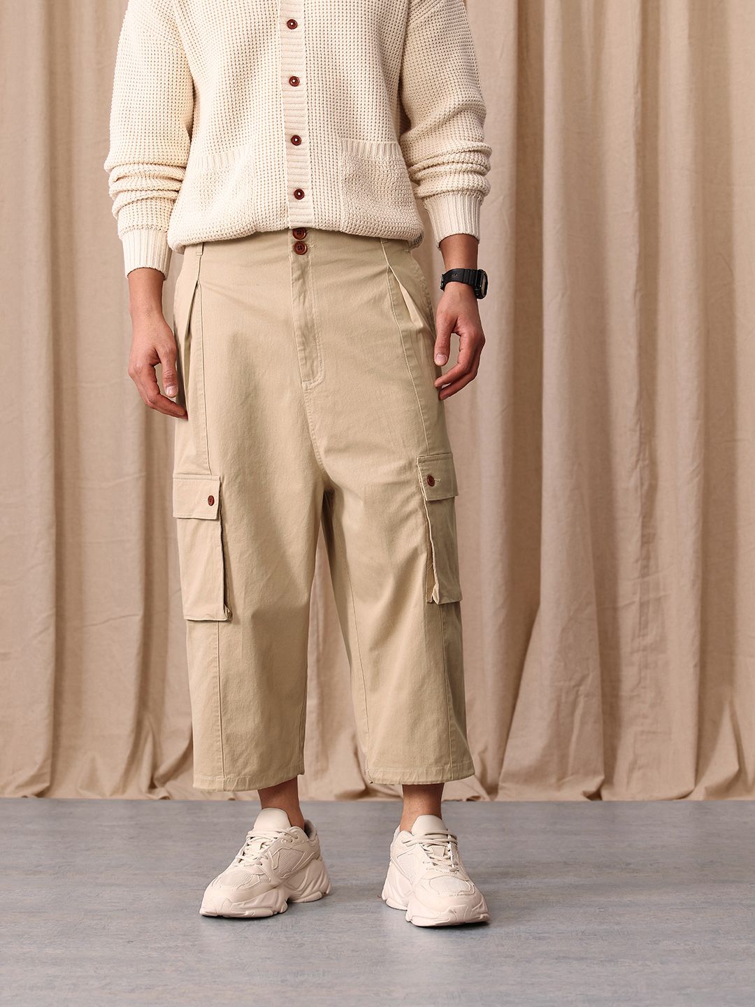 Mr Bowerbird Men Oversized Fit Pleated Trousers