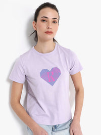 RAREISM Lee Graphic Printed Round Neck Cotton T-shirt
