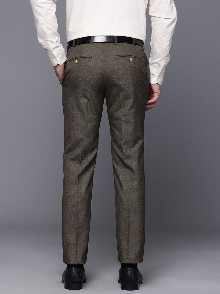 Raymond Men Checked Slim Fit Formal Trousers