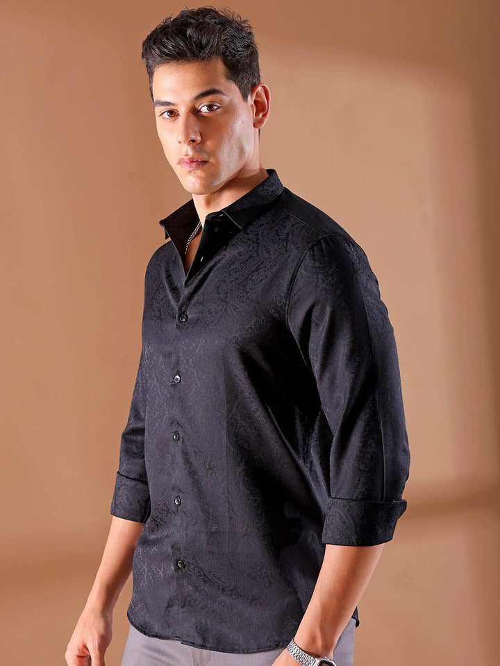 The Indian Garage Co Men Slim Fit Opaque Party Shirt