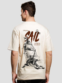 ADRO Lelaki Baju T-Shirt Bersaiz Besar Kapas Lengan Jatuh Bercetak Grafik
