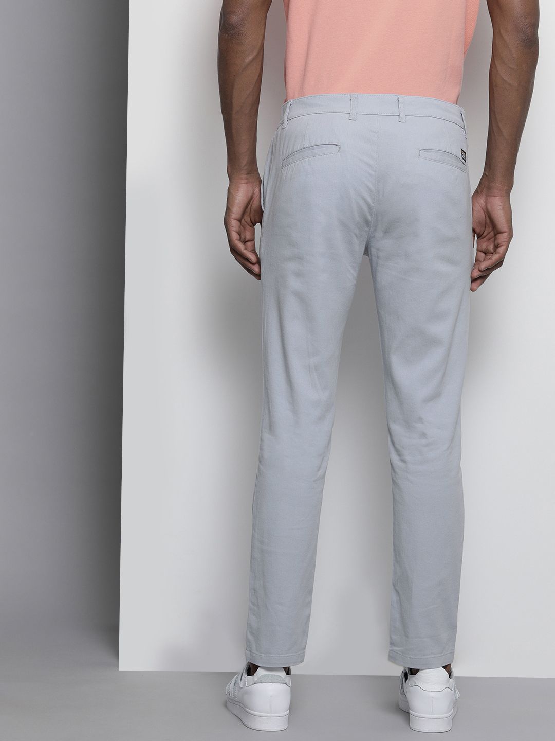 The Indian Garage Co Men Blue Slim Fit Chinos Trousers