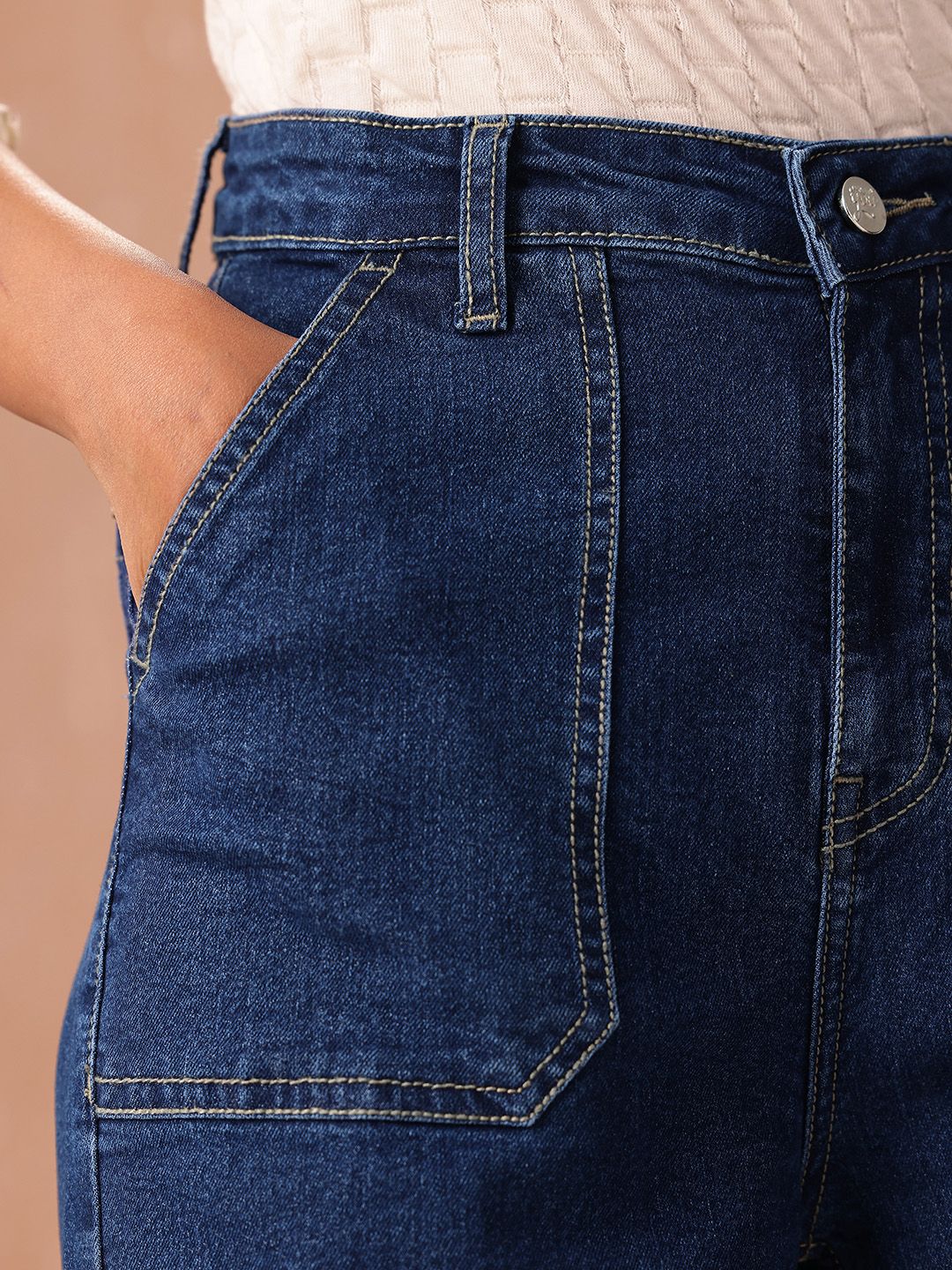 all about you Women Wide Leg High-Rise Stretchable Jeans